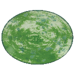 Тарелка RAK Porcelain Peppery овальная плоская 210х150 мм, зеленый цвет NNOP21PGN