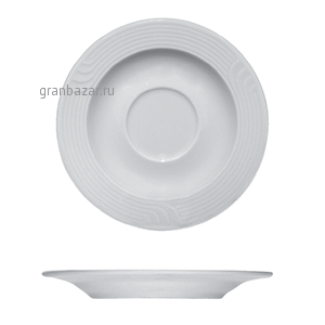 Блюдце «Карат»; фарфор; D=12.5,H=1.5см; белый Bauscher 25 6909