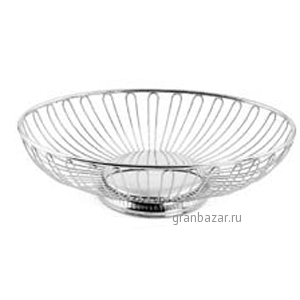 Ваза д/фруктов овальная; сталь нерж.; H=7,L=24,B=16см; металлич. ILSA 11860250ICV