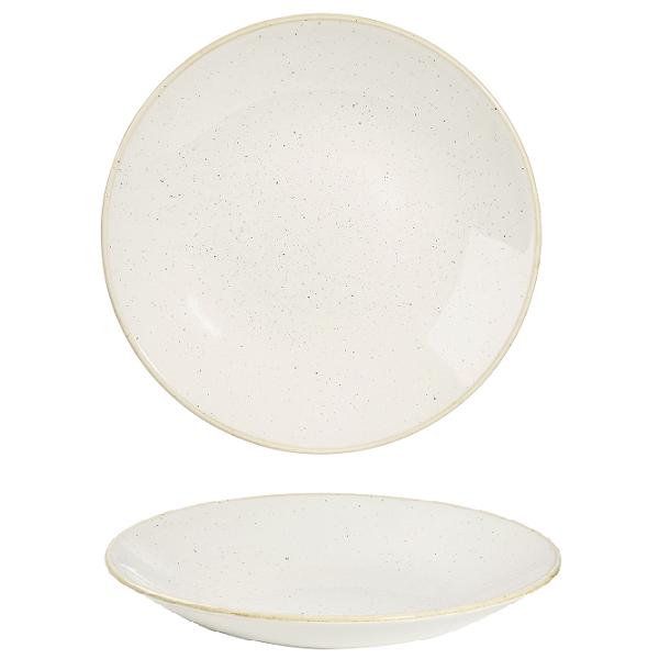 Тарелка глубокая без борта Stonecast 255мм h35мм Barley White Churchill SWHSPD251