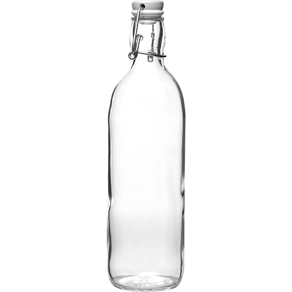 Бутылка «Эмилия» с пробкой;стекло,пластик;1л;D=85,H=290мм Bormioli Rocco 666217MBA121990