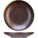 Тарелка глубокая «Мак»; фарфор; D=255мм, H=45мм; медный Kunstwerk ZA0126-10-d