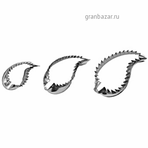 Набор ножей д/декор.нарезки овощей (3шт); сталь; L=11,B=4см; металлич. Paderno 48286-46
