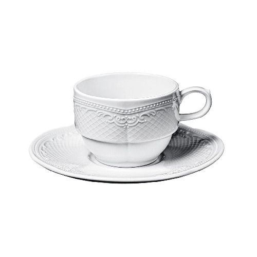 Чайная пара Aristocrat 200 мл белая d 86 мм h61 мм Stackable Noble [6] 313601/313009