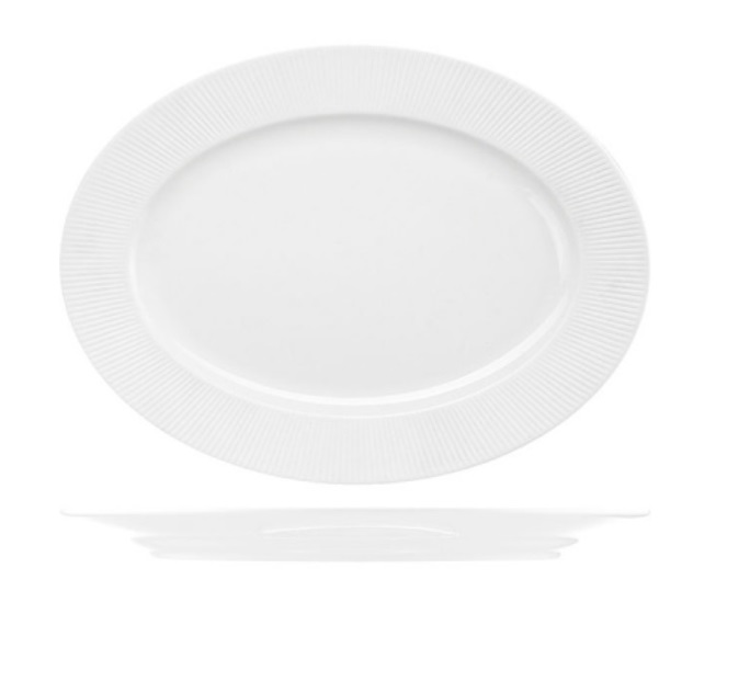 Блюдо овальное «Жансан»; фарфор; H=18,L=290,B=220мм; белый Chef&Sommelier S0563