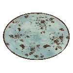 Тарелка RAK Porcelain Peppery овальная плоская 320х230 мм, голубой цвет NNOP32PBL