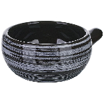 Кокотница «Маренго» керамика; 180мл; D=15см; черный,серый МАР00011598 Борисовская Керамика
