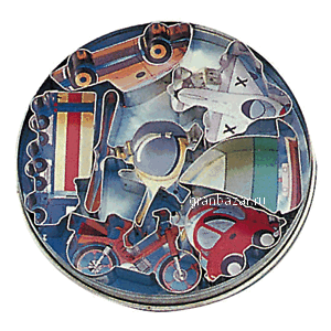 Форма конд. «Машина» (7шт); сталь нерж.; D=15,H=2см; металлич. Paderno 47331-15