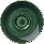 Блюдце «Аврора Визувиус Бёрнт Эмералд»; фарфор; D=150мм, H=17мм; бежев., зелен. Steelite 1203 X0042