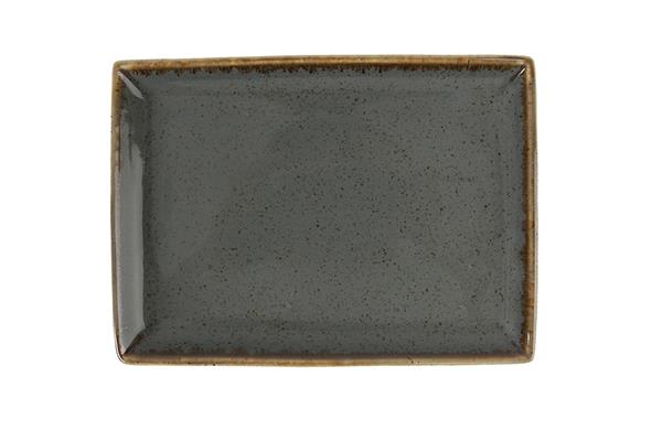 Блюдо прямоугольное DARK GREY фарфор,180х130 мм, h 20 мм, серый Seasons Porland 358819 темно-серый