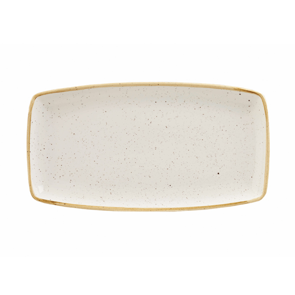 Блюдо сервировочное без борта Stonecast 350х185мм Barley White Churchill SWHSOP141