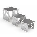 Подставка фуршетная стойка Fresh 12.24 155х155 мм h155 мм П квадрат перфорация нерж. P.L. Proff Cuisine SSR 4000