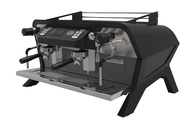 Кофемашина Sanremo F18 2 высокие гр. чёрная матовая