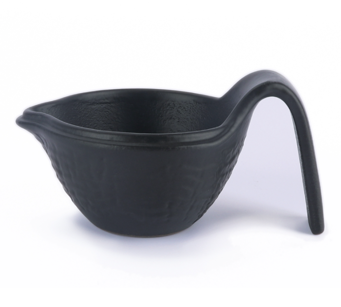 Соусник d=100 мм, h=70 мм, 50 мл с ручкой Black Raw Wood P.L. Proff Cuisine 52564-N