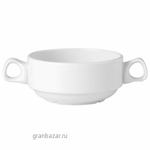 Бульон.чашка с 2-мя ручками «Симплисити Вайт»; фарфор; 285мл; D=10.5,H=6,L=11см; белый Steelite 1101 0119