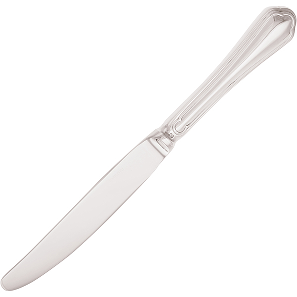 Нож столовый с полой ручкой «Филе Туара»; мельхиор,посеребрен.; L=25,5см Sambonet 52356-14