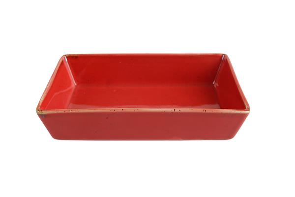 Блюдо прямоугольное RED фарфор, 137х85 мм, h 30 мм, красный Seasons Porland 358913 красный