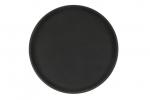 Поднос прорезиненный круглый 350х25 мм черный Luxstahl 1400CT Black