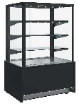 Витрина холодильная кондитерская Полюс KC70 VV 1,3-1 STANDARD цвет по схеме стандарт RAL9005 черная