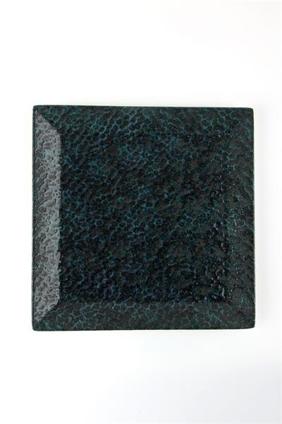 Тарелка квадратная MOSS фарфор, 270x270 мм, h 17 мм, тёмно-зелёный Porland 188727 MOSS