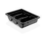 Емкость для столовых приборов Gastroplast 3 секции 400*290*95 мм. черная, п/п /1/12/ GK-03