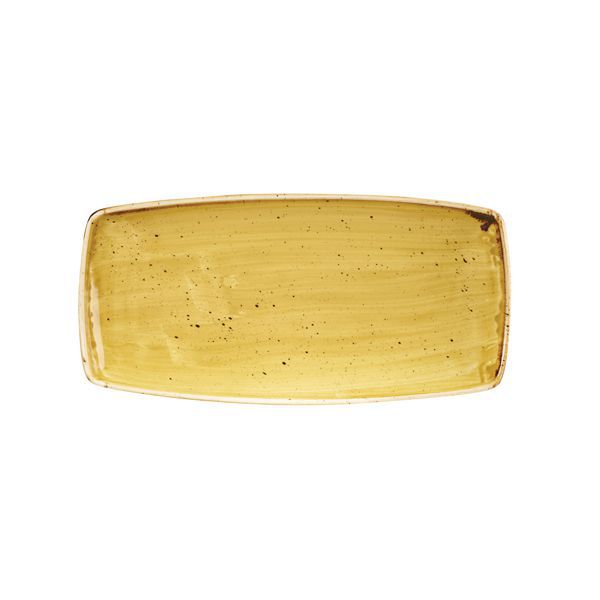 Блюдо сервировочное Stonecast 295х150мм, без борта, Mustard Seed Yellow Churchill SMSSOP111