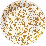 Тарелка пирожковая «Инк»; фарфор; D=150мм, H=20мм; оранжев., белый Steelite 1766 0568