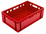 Ящик мясной Е2 европейского стандарта DIN 55423-1, 600x400x200 мм, красный Е2 600.400.200-00.40 ПТ
