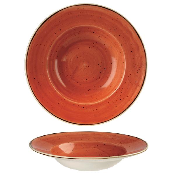 Тарелка для пасты с широким бортом Stonecast 280мм 0,47л Spiced Orange CHURCHILL SSOSVWBL1