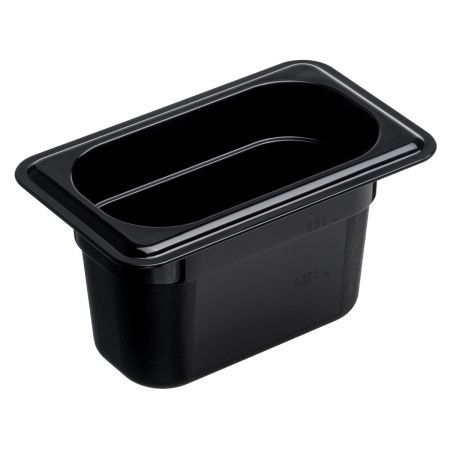 Гастроемкость 1/9 h=100 мм. 176х108 мм. 0,8 л. поликарб. черная Gastroplast /1/54/