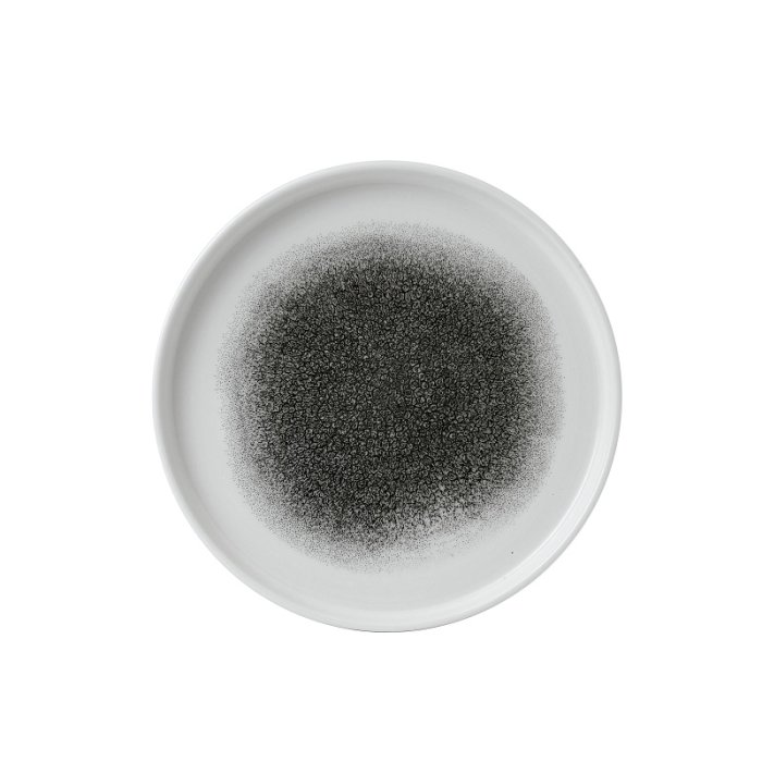 Тарелка мелкая CHEFS Walled с прямым бортом Studio Prints Raku d210мм h20мм Quartz Black Churchill RKBQWP211