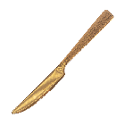 Нож столовый кованный «Палас Мартелато»; сталь нерж.; золотой Pintinox 1TG00003