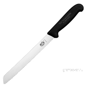 Нож д/хлеба; сталь нерж.,полипроп.; L=34.5/21.5,B=2.5см; черный Victorinox 5.2533.21