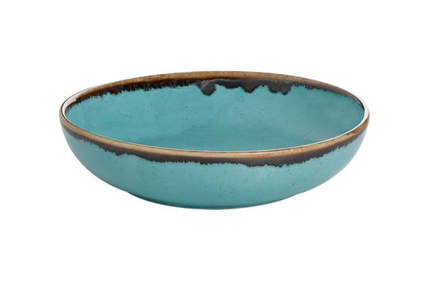Салатник полуглубокий TURQUOISE фарфор, 415 мл, d 170 мм, h 40 мм, бирюзовый Seasons Porland 368117 бирюзовый