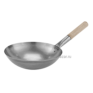 Сковорода «Вок»; сталь; D=31,H=9см; металлич. Paderno 49604-31
