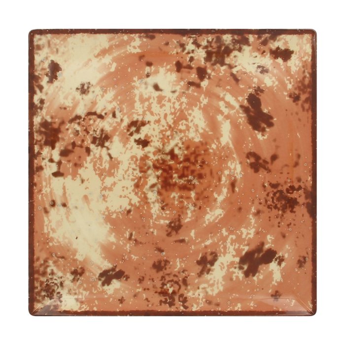 Тарелка RAK Porcelain Peppery квадратная плоская 270х270 мм, красный цвет EDSQ27PBR