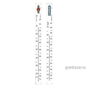 Линейка «Кампари 0.75,1л Мартини 0.75,1»; пластик; L=28,B=2см; белый STEK 2002
