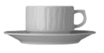 Чашка чайная «Нестор»; фарфор; 190мл; H=5.5,L=11см; белый Lubiana 1807
