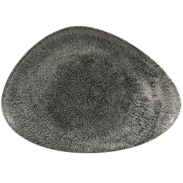 Блюдо треугольное CHEFS без борта Studio Prints Raku 356х250мм Quartz Black Churchill RKBQTC361