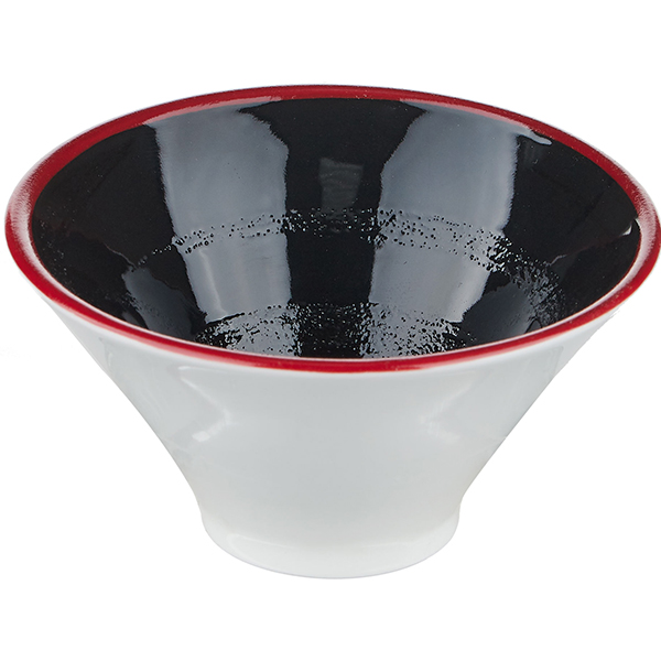 Салатник; фарфор; D=11,5см; черный,красный Steelite 9238 C489