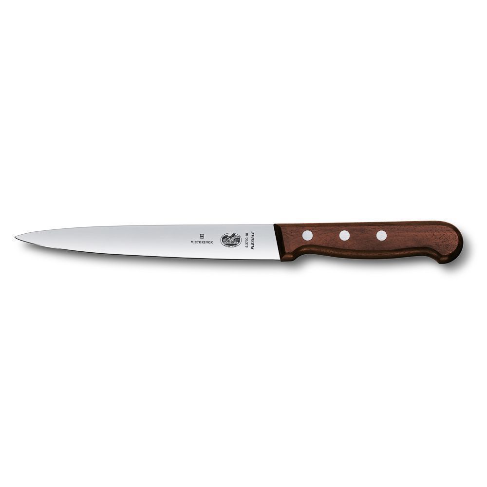Нож филейный Rosewood, гибкое лезвие, 180 мм, ручка розовое дерево Victorinox 5.3700.18