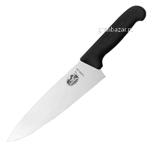 Нож поварской; сталь нерж.,полипроп.; L=34/21.2,B=5.2см; черный,металлич. Victorinox 5.2063.20