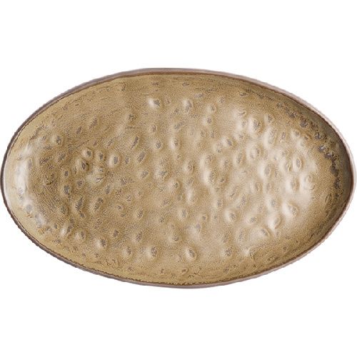 Блюдо «Грасп» овальное керамика  H=23 L=290 B=180 мм коричнев. Kunstwerk 20726/brown