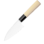 Нож кухонный «Киото» односторонняя заточк сталь нерж.,дерево; ,L=215/105,B=37мм Sekiryu SR301