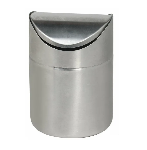 Урна для мусора 1,2 л настольная, с качающейся крышкой, d 120х165 мм, нержавеющая сталь, матовая Лайма 601618