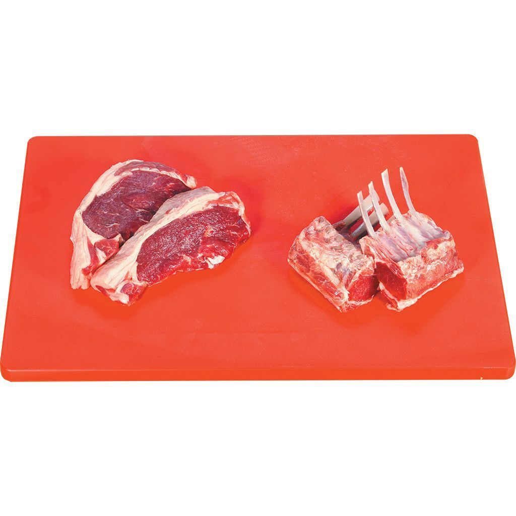 Доска разделочная красная, 600х400х18 мм, пластик, P.L. Proff Cuisine 04090264 /5 шт