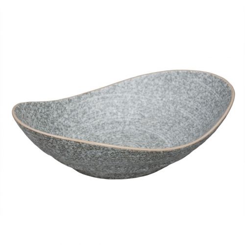 Блюдо/салатник для подачи Stone Untouched Taiga 230x145x65 мм, 410 мл, P.L. Proff Cuisine 16-316STONE B / К=32ШТ