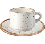 Кофейная пара «Пунто Бьянка» фарфор 80 мл, H=47, B=60 мм белый, черный Борисовская Керамика ФРФ88806351