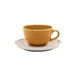Пара чайная FLAT Shape LEOPARDITA (чашка 200 мл и блюдце 140 мм) Oxford 136338, AO04-1C04