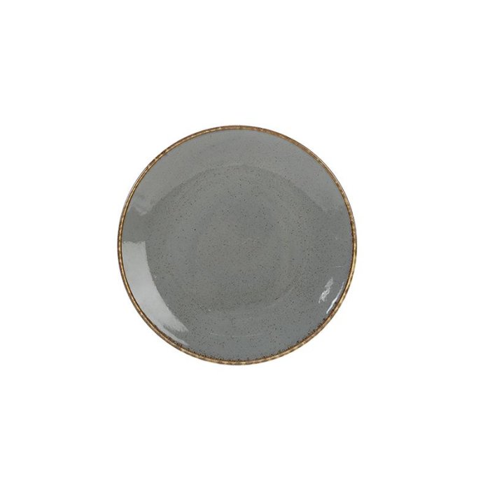 Тарелка мелкая без рима 24 CM Porland 187624 DARK GREY